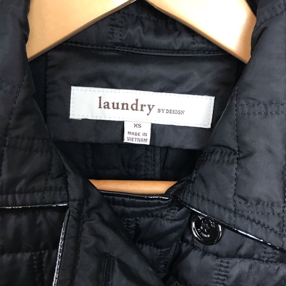 Laundry By Design XS Black Quilted Tied Jacket - Picture 2 of 7